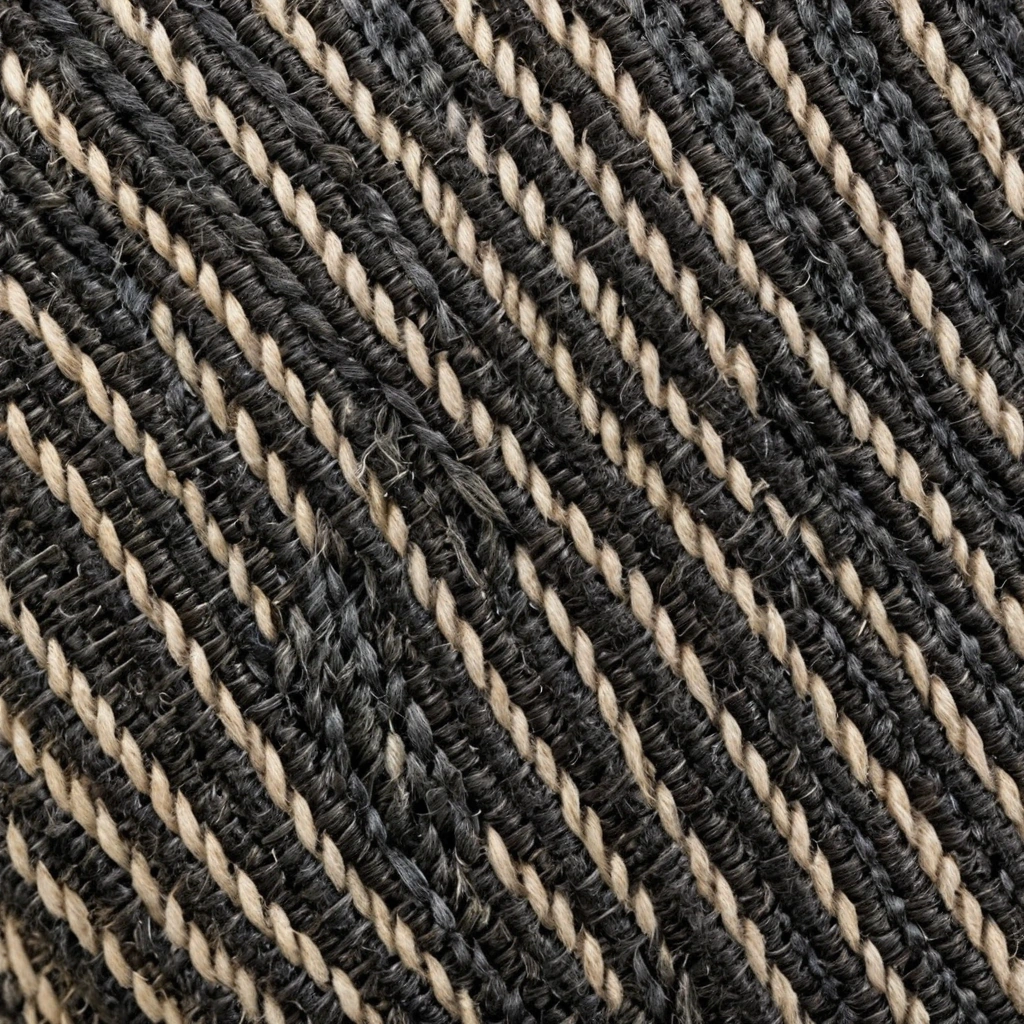 Cut cross-section of a contract carpet sample showing pile yarns, backing layers and a separate underlay beneath