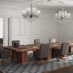 Wooden conference table