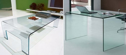 Glass tables for offices