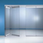Movable glass wall partitions