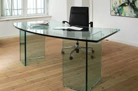 Office desk made of glass
